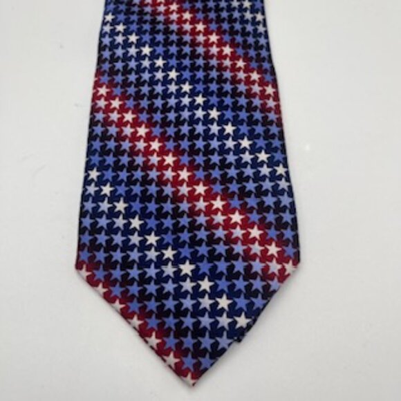 Ties To America Patriotic‎ Stars Silk Necktie - Picture 2 of 6